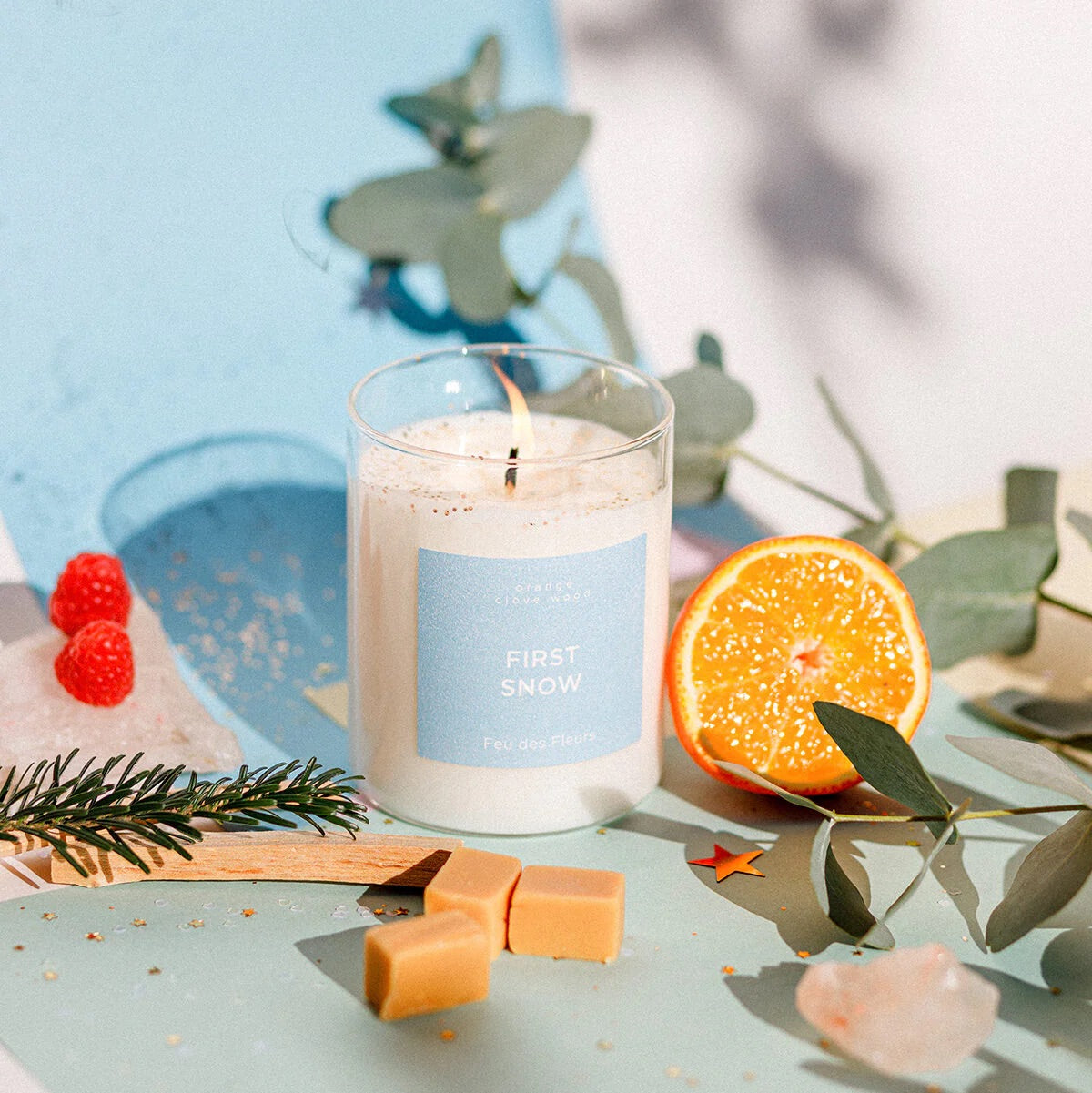 Mini Bougie Parfumée First Snow 50 g - Feu des Fleurs