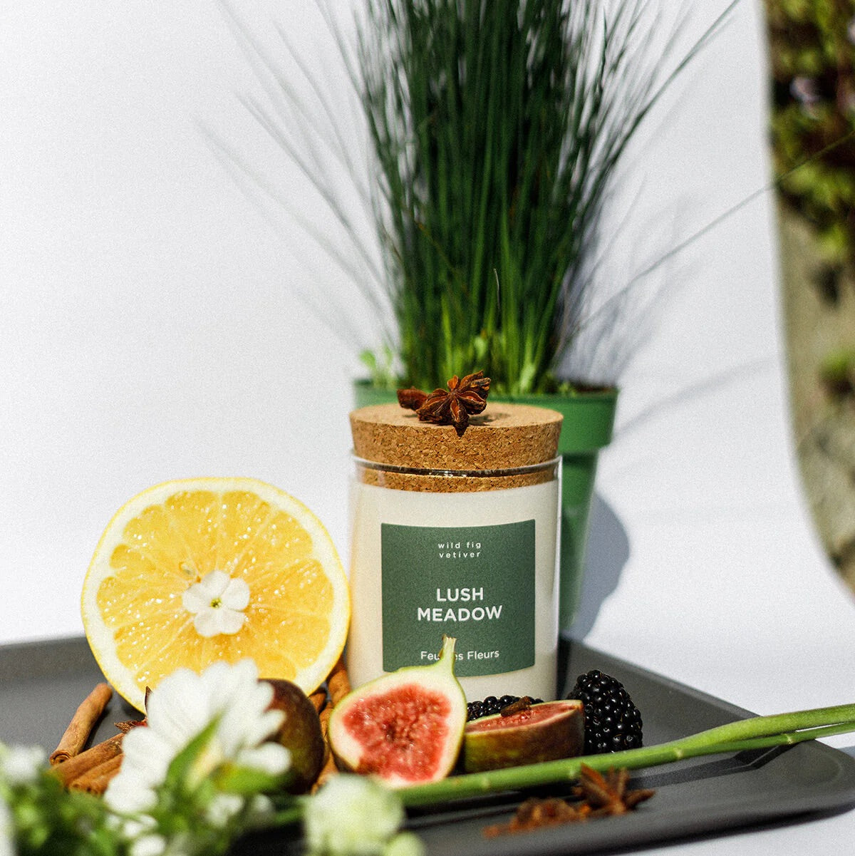 Bougie Parfumée Lush Meadow 160 g - Feu des Fleurs