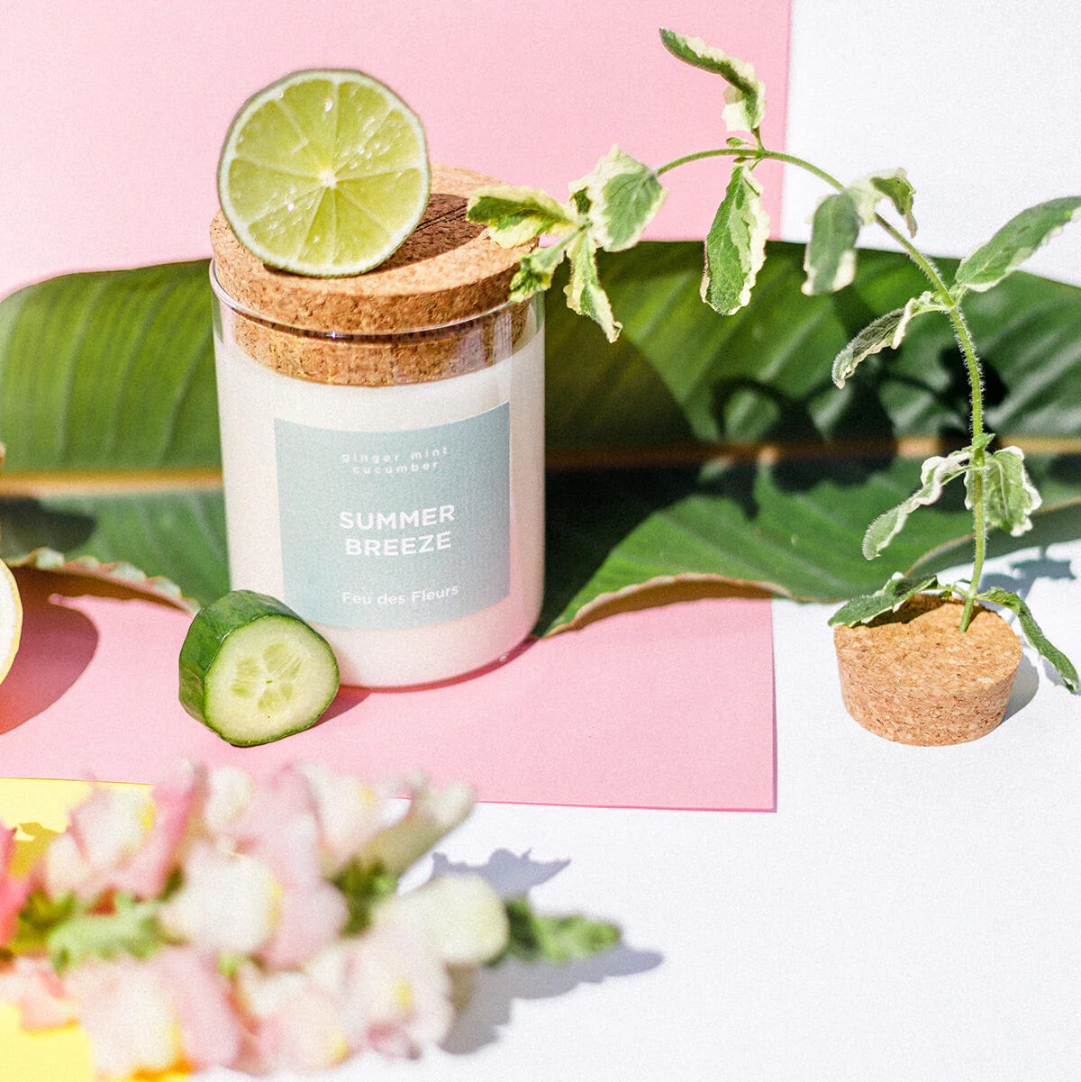 Bougie Parfumée Summer Breeze 160 g - Feu des Fleurs