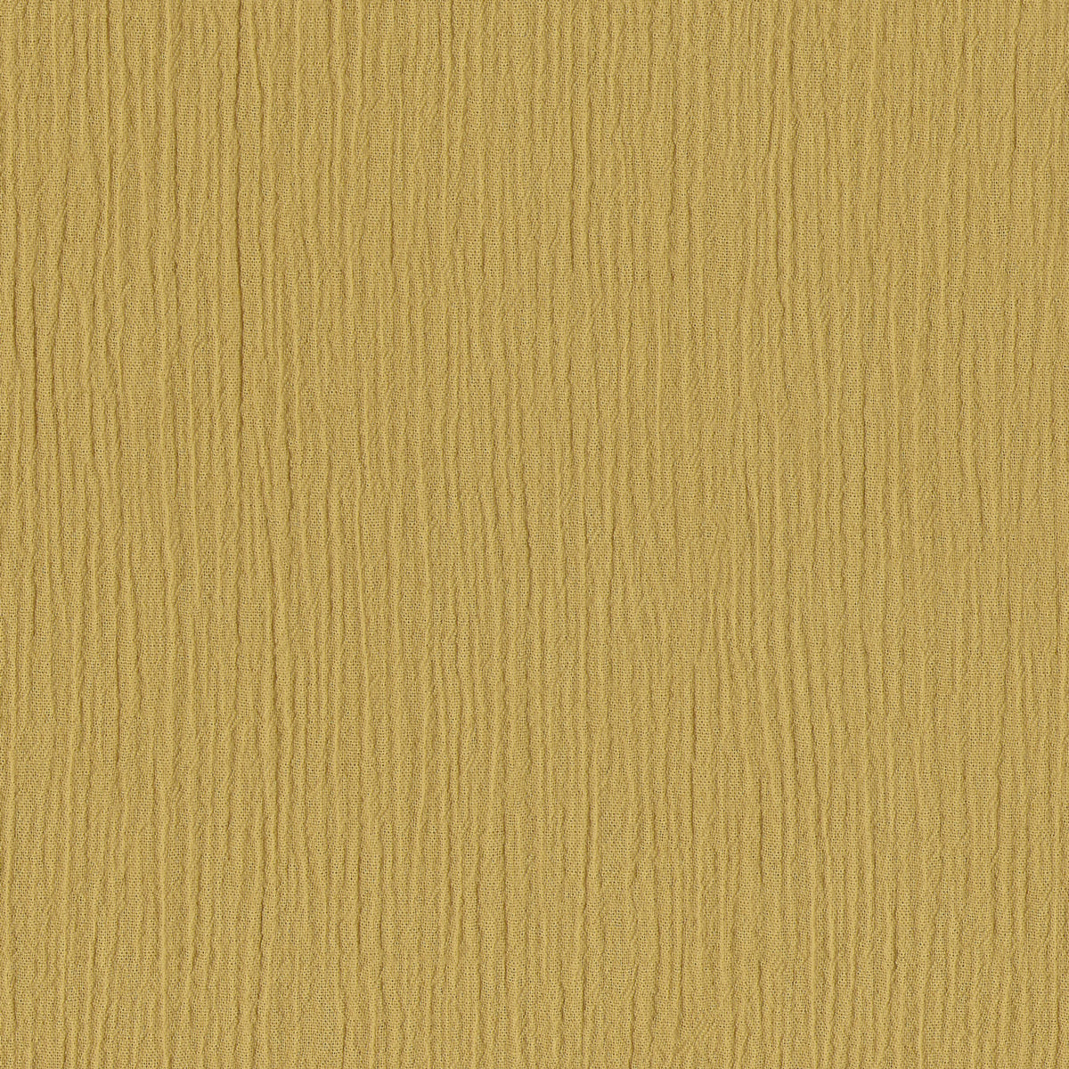 Détail du tissage tissu La Maison Naïve en crépon de coton jaune Bronze