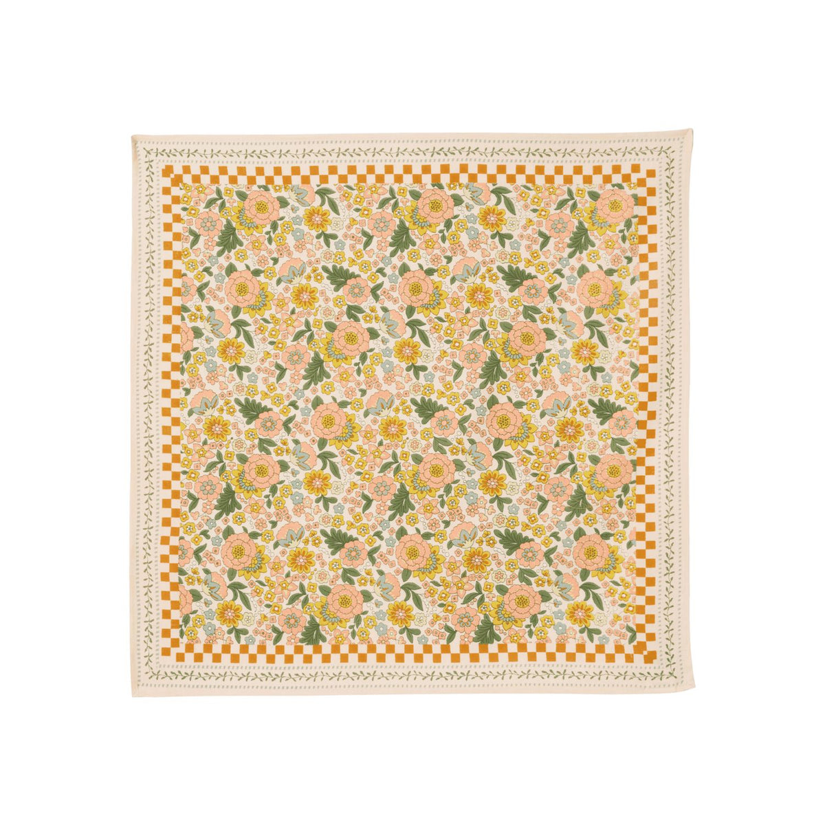 Grand Foulard Indien Amaia Rose Corail - Bonheur du Jour Paris