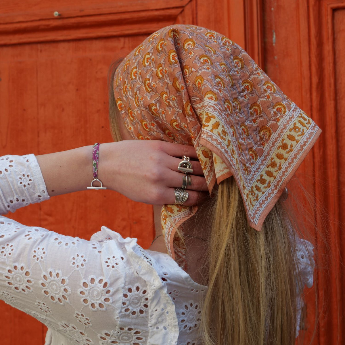 Petit Foulard Indien Victorian Macaron - Bonheur du Jour Paris