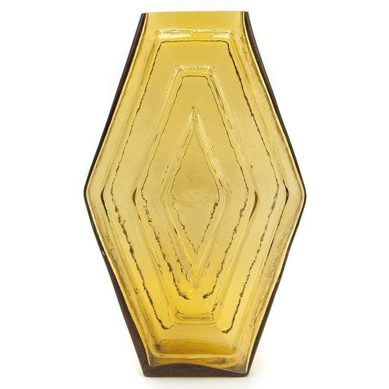 Grand Vase Hexagonal Vert Olive en Verre Recyclé La Maison Naïve