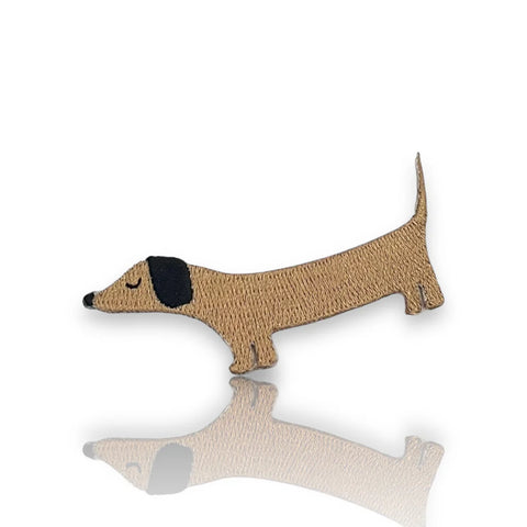 Patch thermocollant pour la couture en forme de chien teckel de la marque Hej Patches