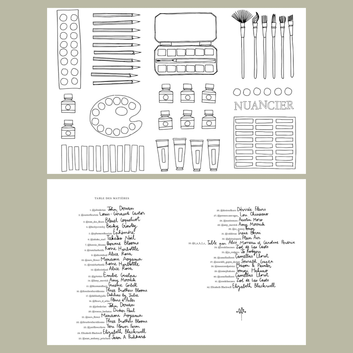 Carnet de Coloriages Hachette Zoé de las cases Fleurs