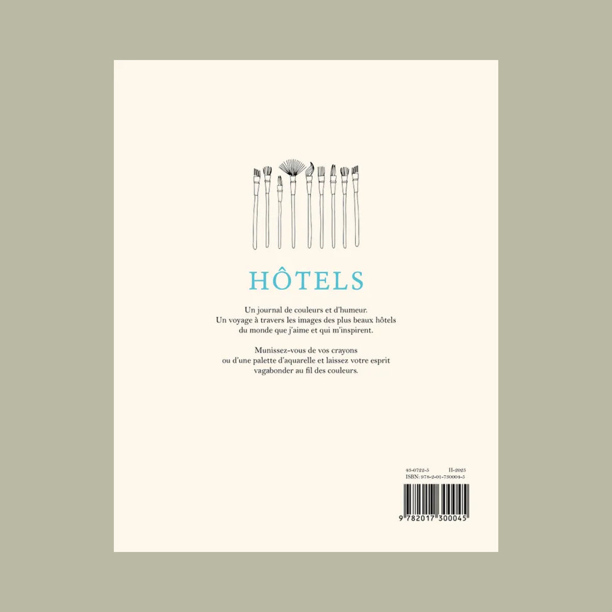 Dos du livre de coloriages Hôtels de Zoé de las Cases aux éditions Hachette