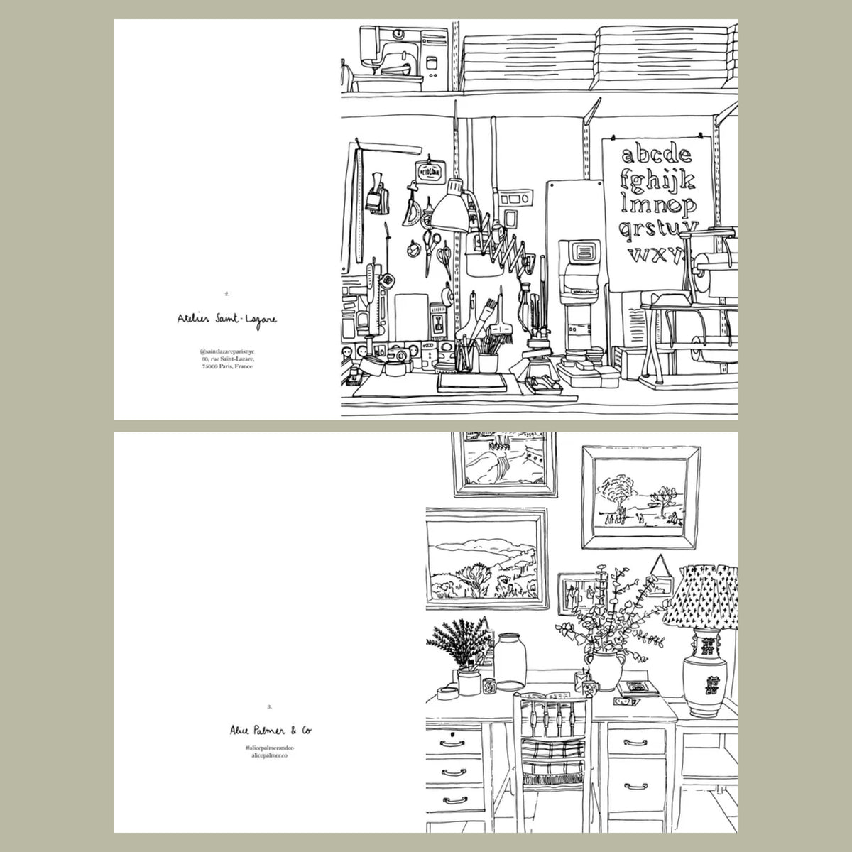 Pages intérieures Livre Carnet de coloriages Intérieurs par Zoé de las Cases chez Hachette Éditions