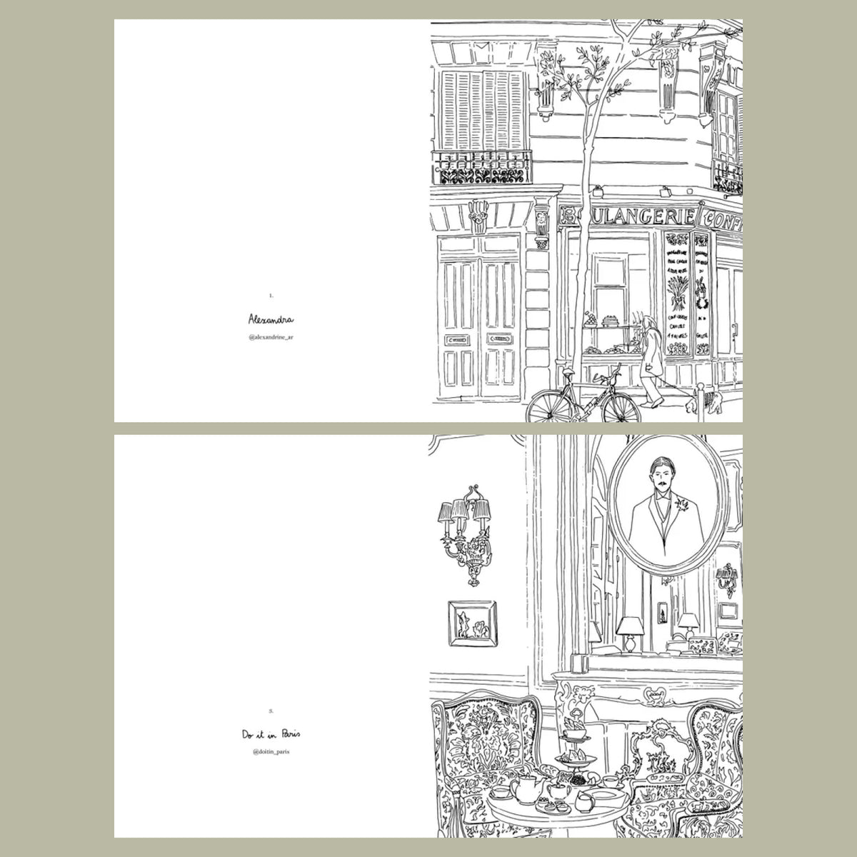 Pages intérieures du livre Fleurs carnet de coloriages par Zoé de las Cases