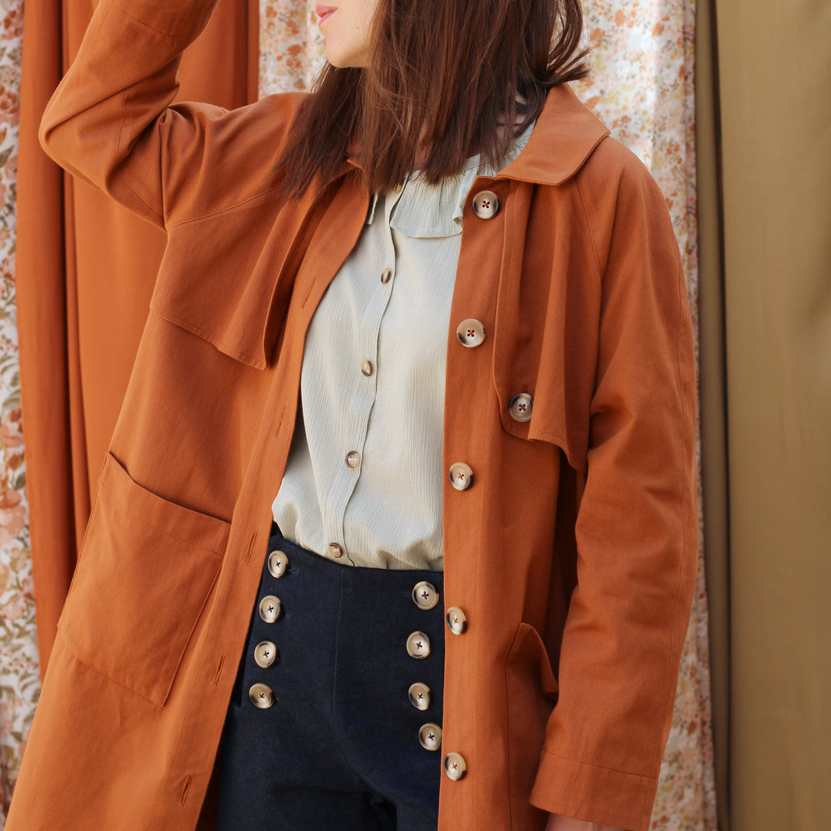Coupons de Gabardine Twill légère Cannelle La Maison Naïve