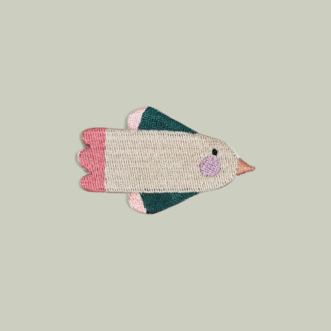 Patch thermocollant de la marque Hej Patches pour la couture avec motif d'oiseau coloré