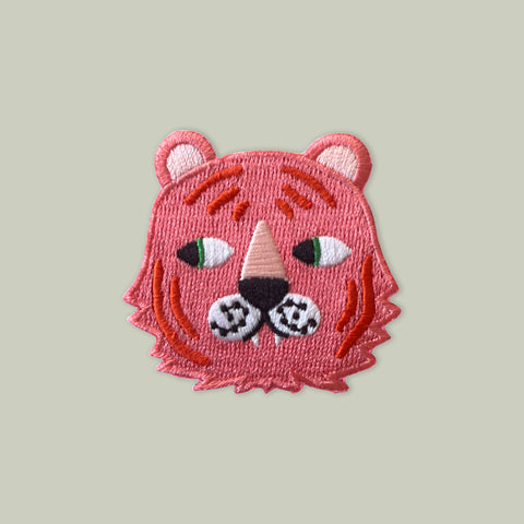 Écusson thermocollant modèle Tigre rose pour réparer et customiser les vêtements