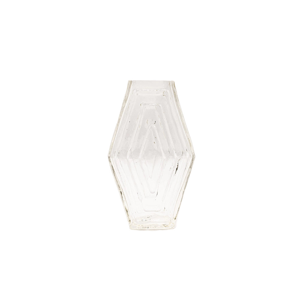 Petit Vase Hexagonal en Verre Recyclé La Maison Naïve