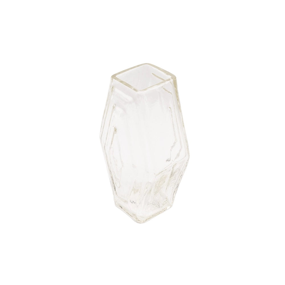 Petit Vase Hexagonal en Verre Recyclé La Maison Naïve