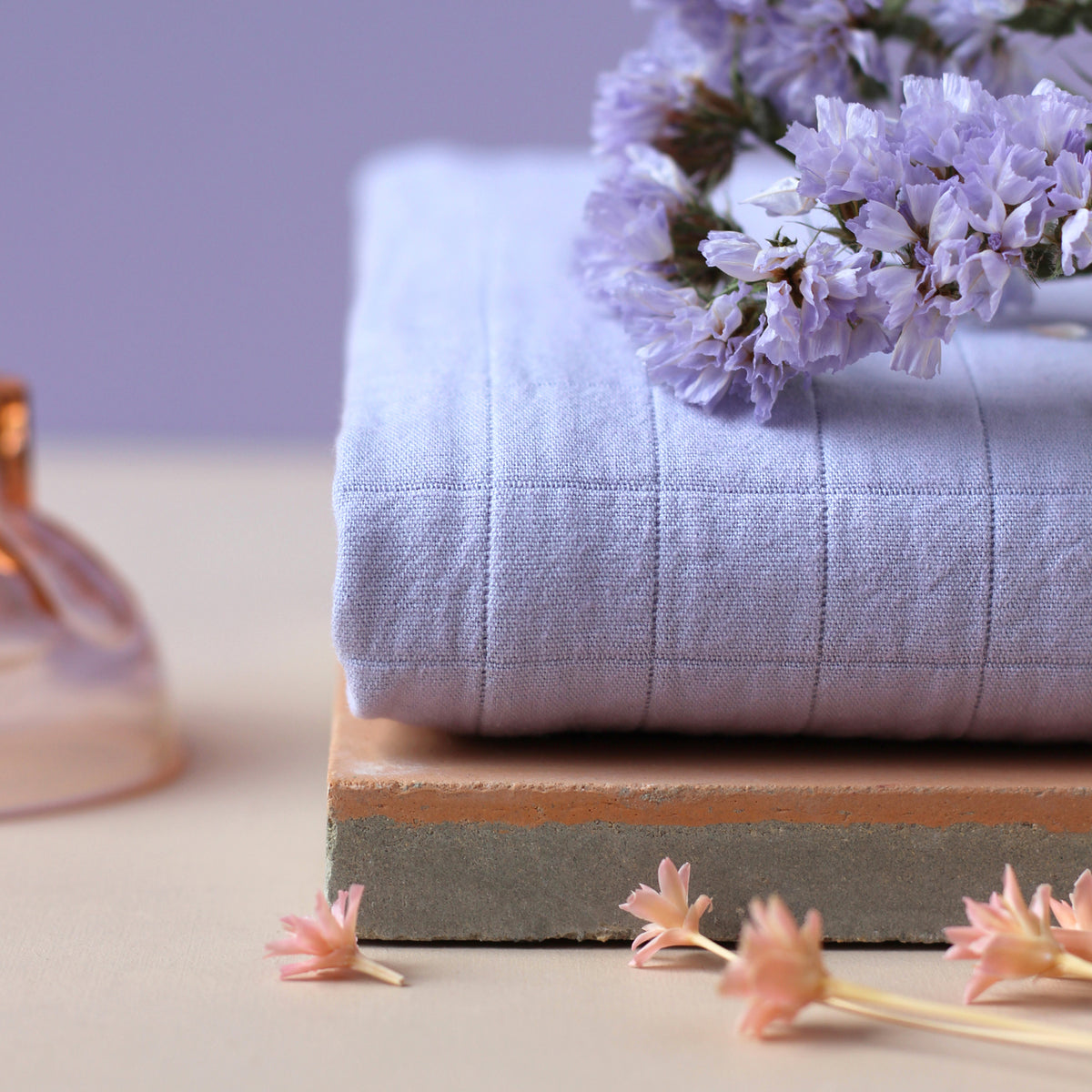 Coupons de Coton Matelassé Mauve La Maison Naïve