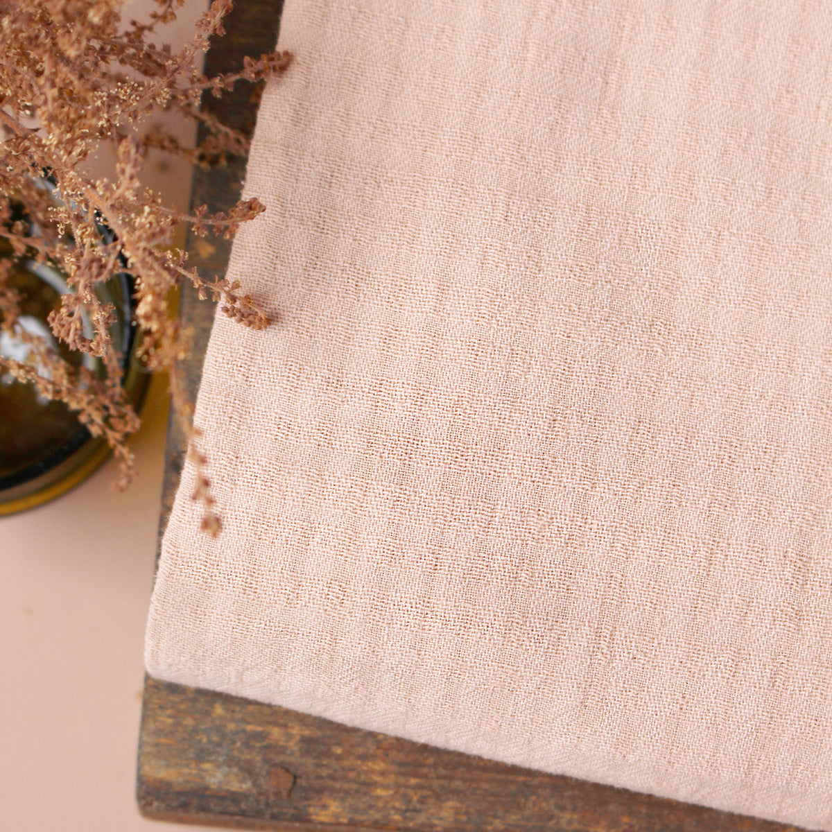 Coupons de Coton Tissé à Petits Carreaux Pétale La Maison Naïve