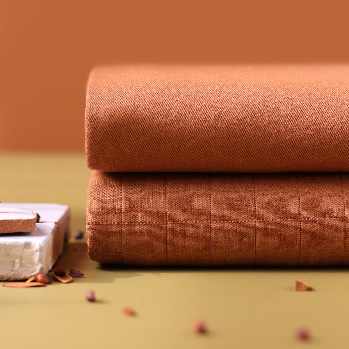 Coupons de Gabardine Twill légère Cannelle La Maison Naïve