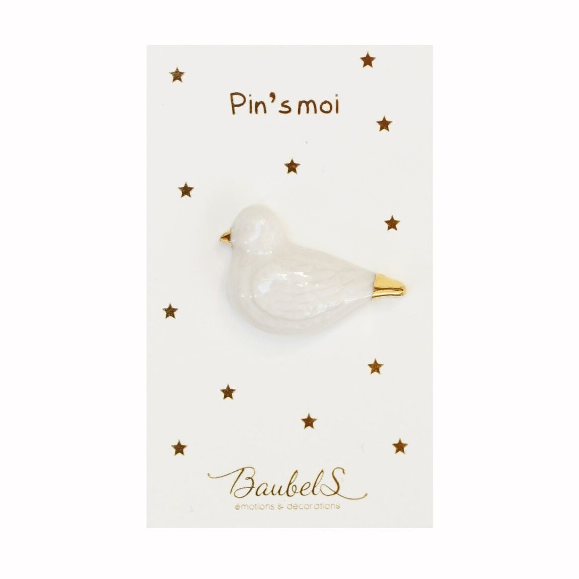 Pin's en Porcelaine Oiseau - Baubels